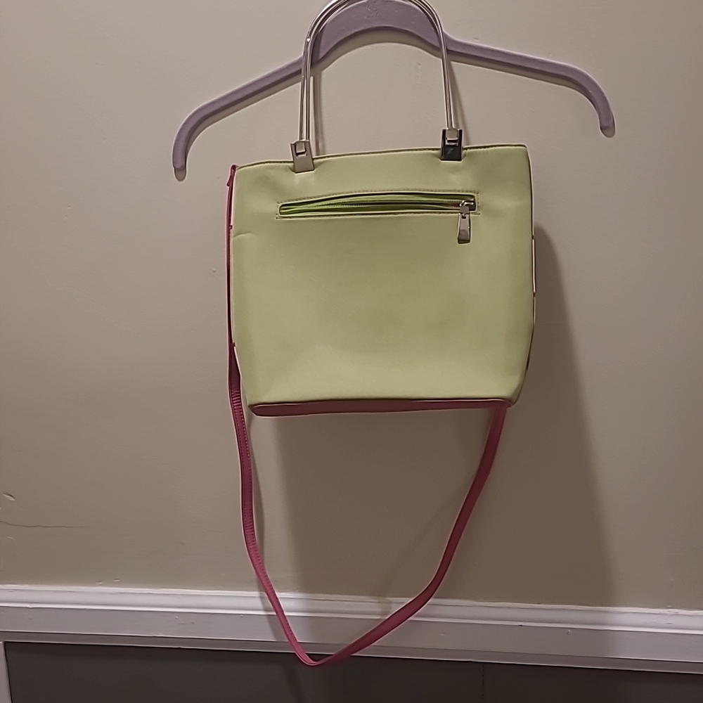 90s Y2K Girls Chic Handbag Pink/green Embroidered Girls - Picture 4 of 11